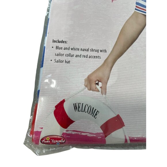 Instant Sexy Sailor Navy Costume Size Medium Large Blue White Red Nautical NEW - Picture 3 of 7